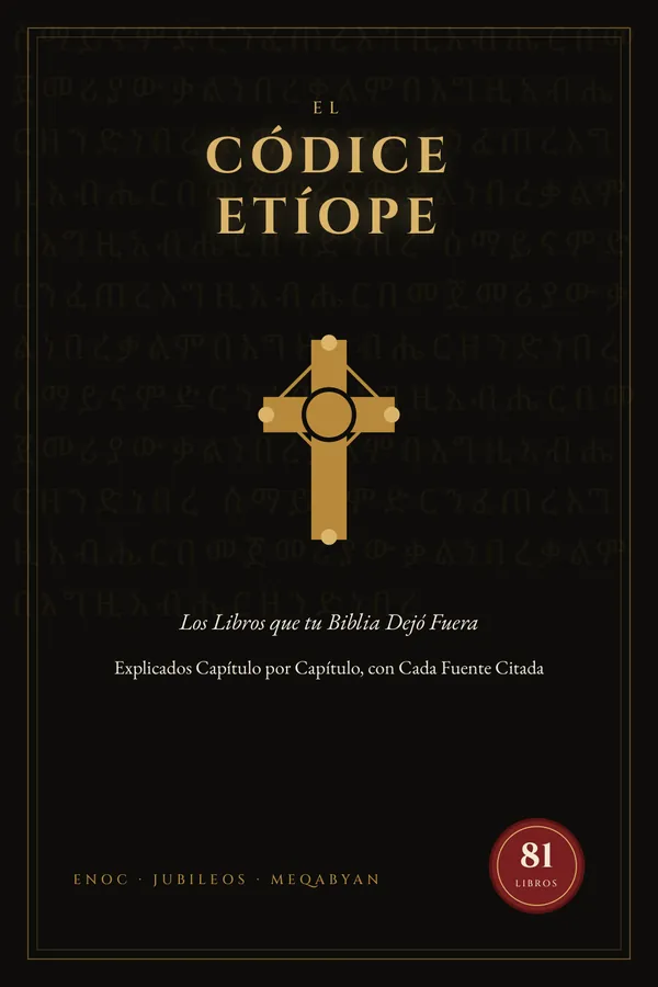 Portada de El Códice Etíope en la pantalla de un celular