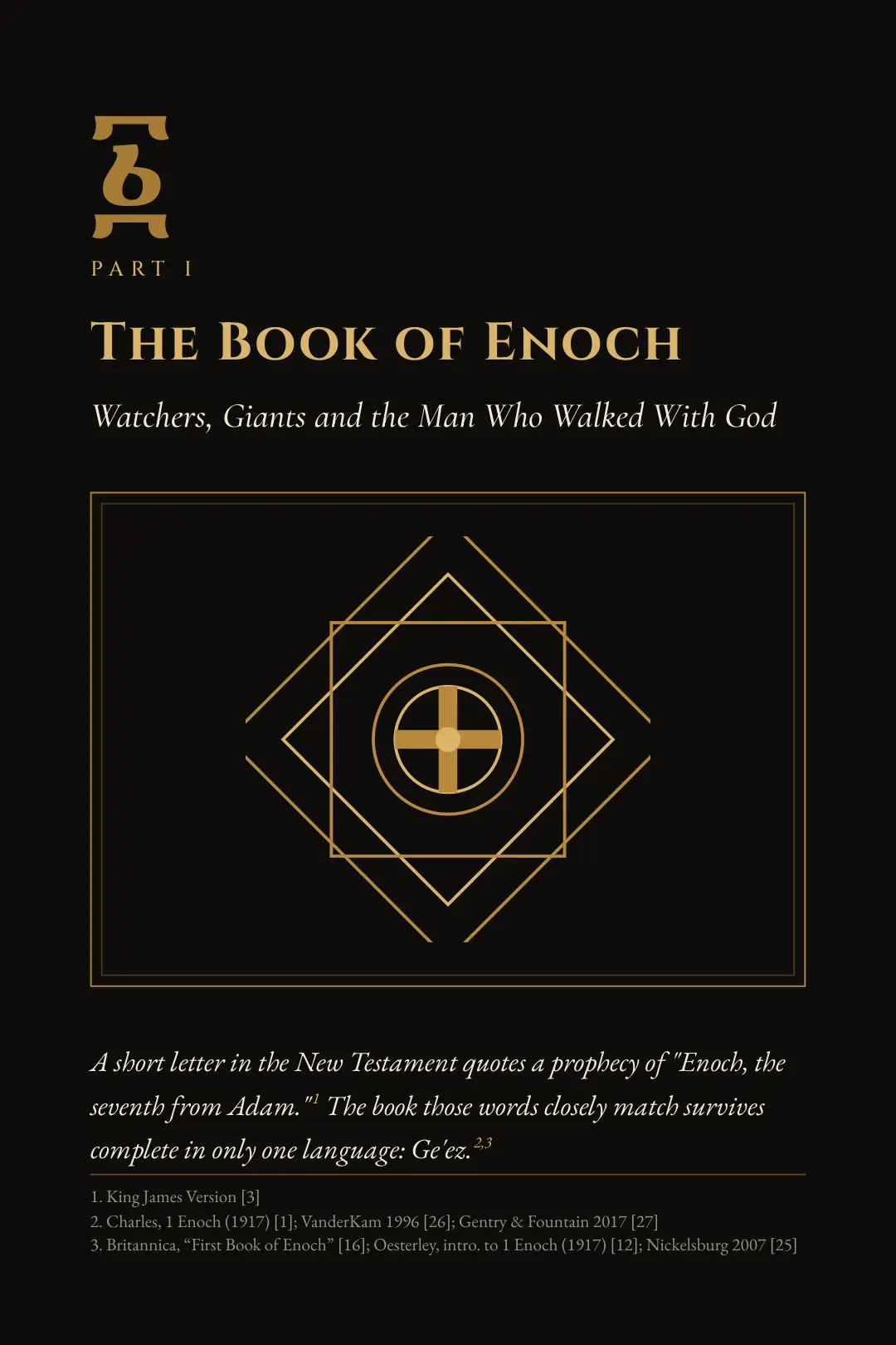 Opening page of Part I, The Book of Enoch